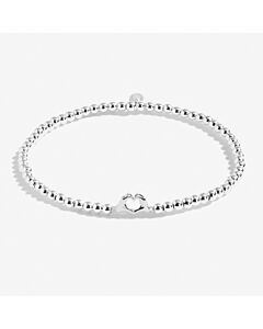 Joma Jewellery A Little 'Friendship Laughter Happiness' Bracelet In Silver Plating